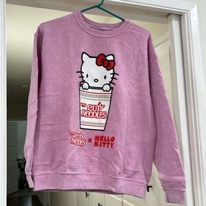 Hello Kitty x Cup Noodles mineral wash crewneck sweater Size Medium